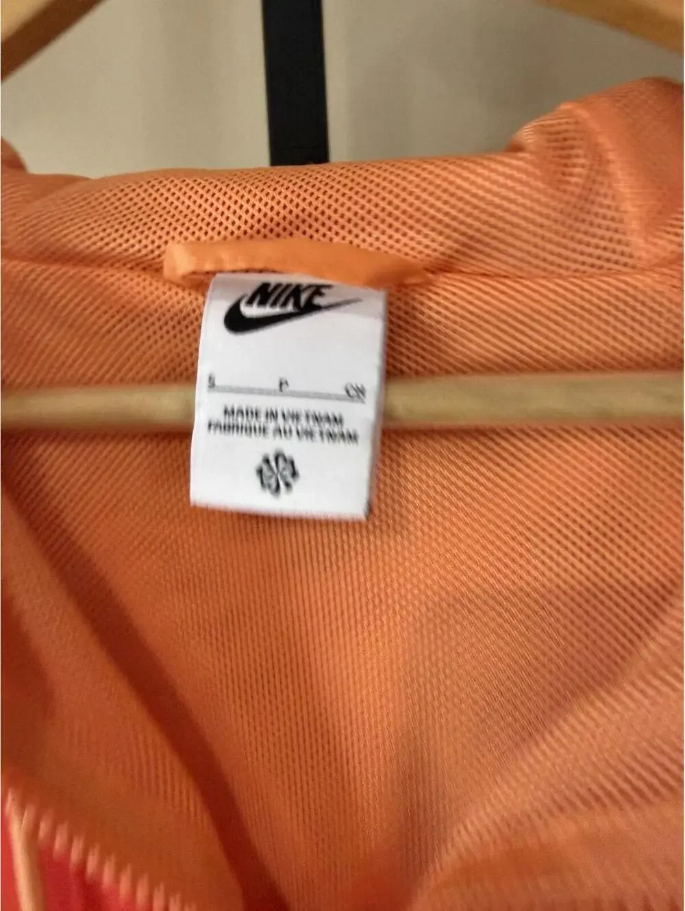 Nike Colorblock Orange and Red Windbreaker Jacket Size Small